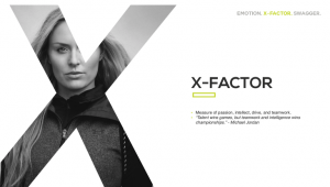A woman and text reading "X-FACTOR"