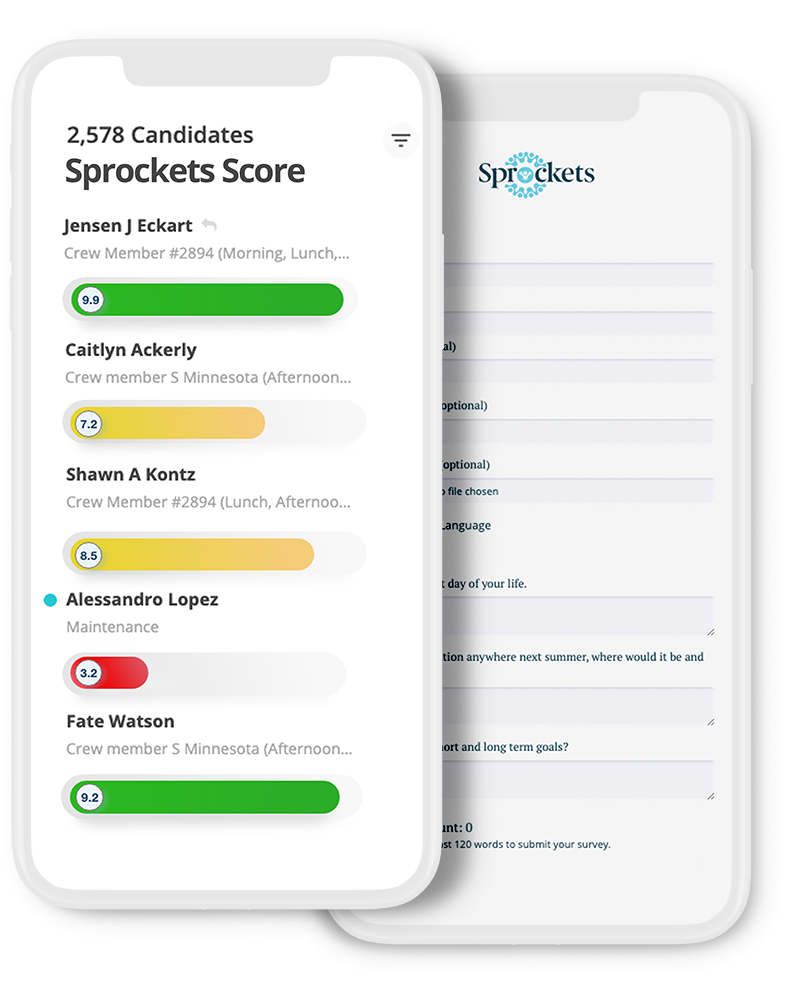 Cellphones with fit scores to help with recruiting employees