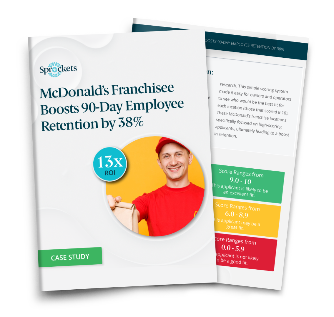 McDonald's case study cover with a smiling employee
