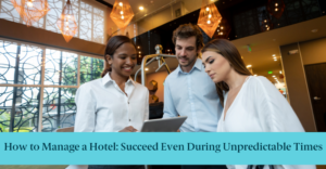 Hotel manager and her staff