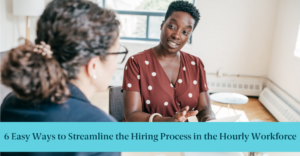 Interviewer and applicant talk during an interview