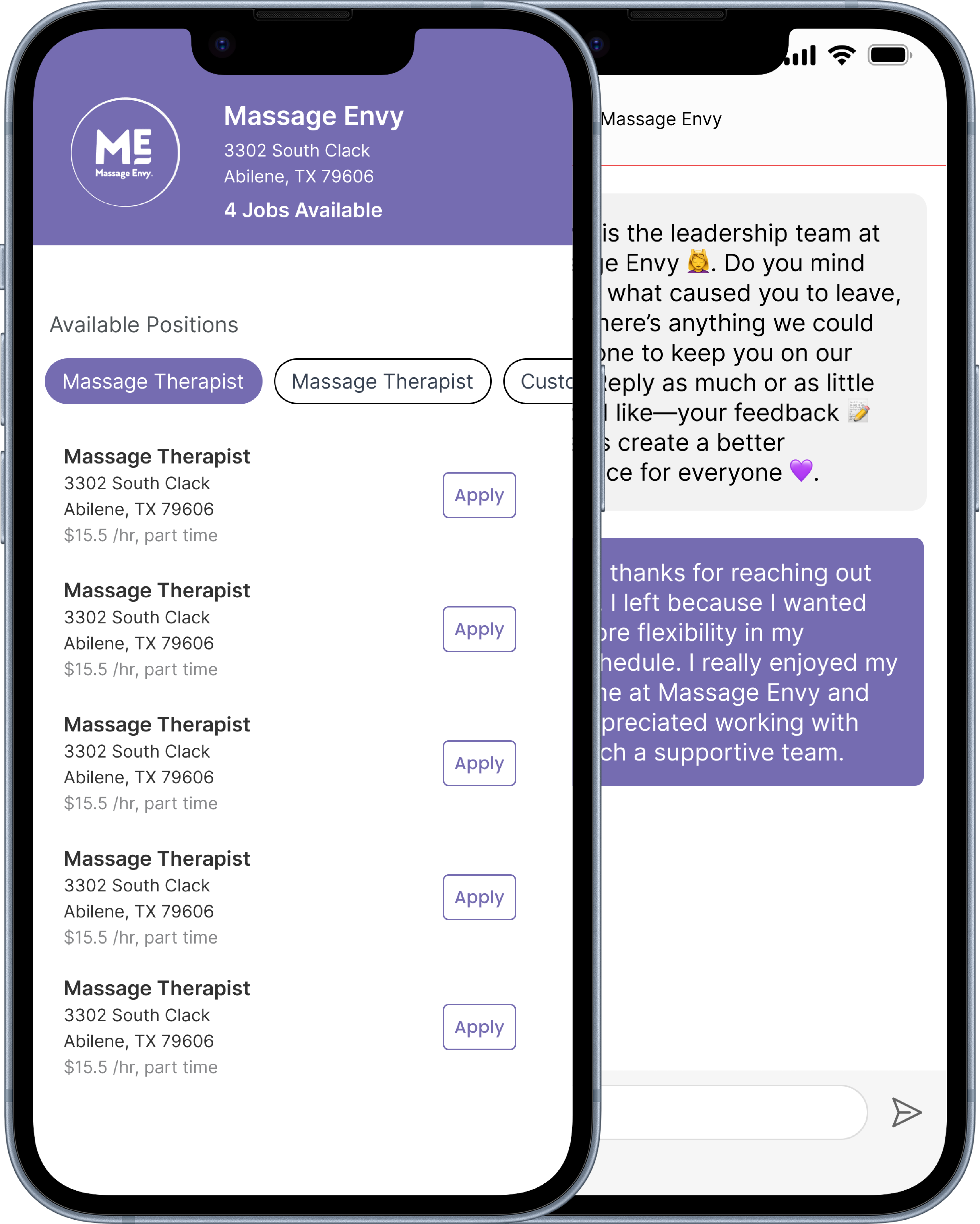 Massage Envy Checklist